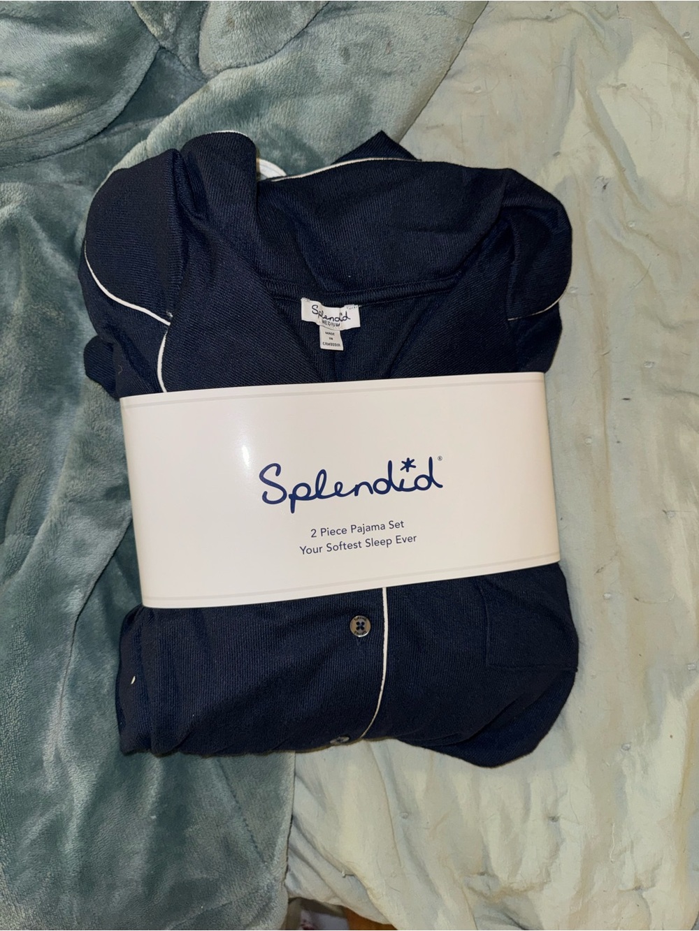 Splendid Navy Flora Pillowsoft Sleep Set - Picture 3 of 4